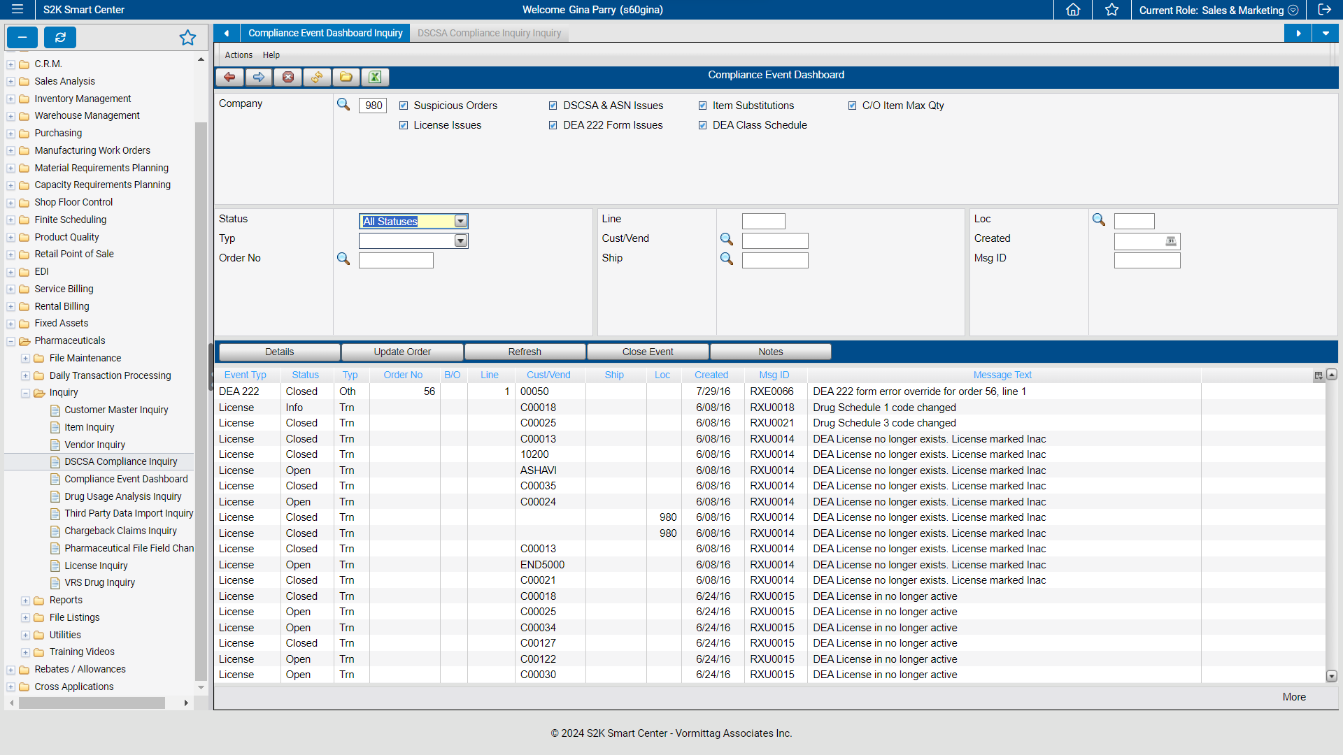 screenshot of S2K Pharma